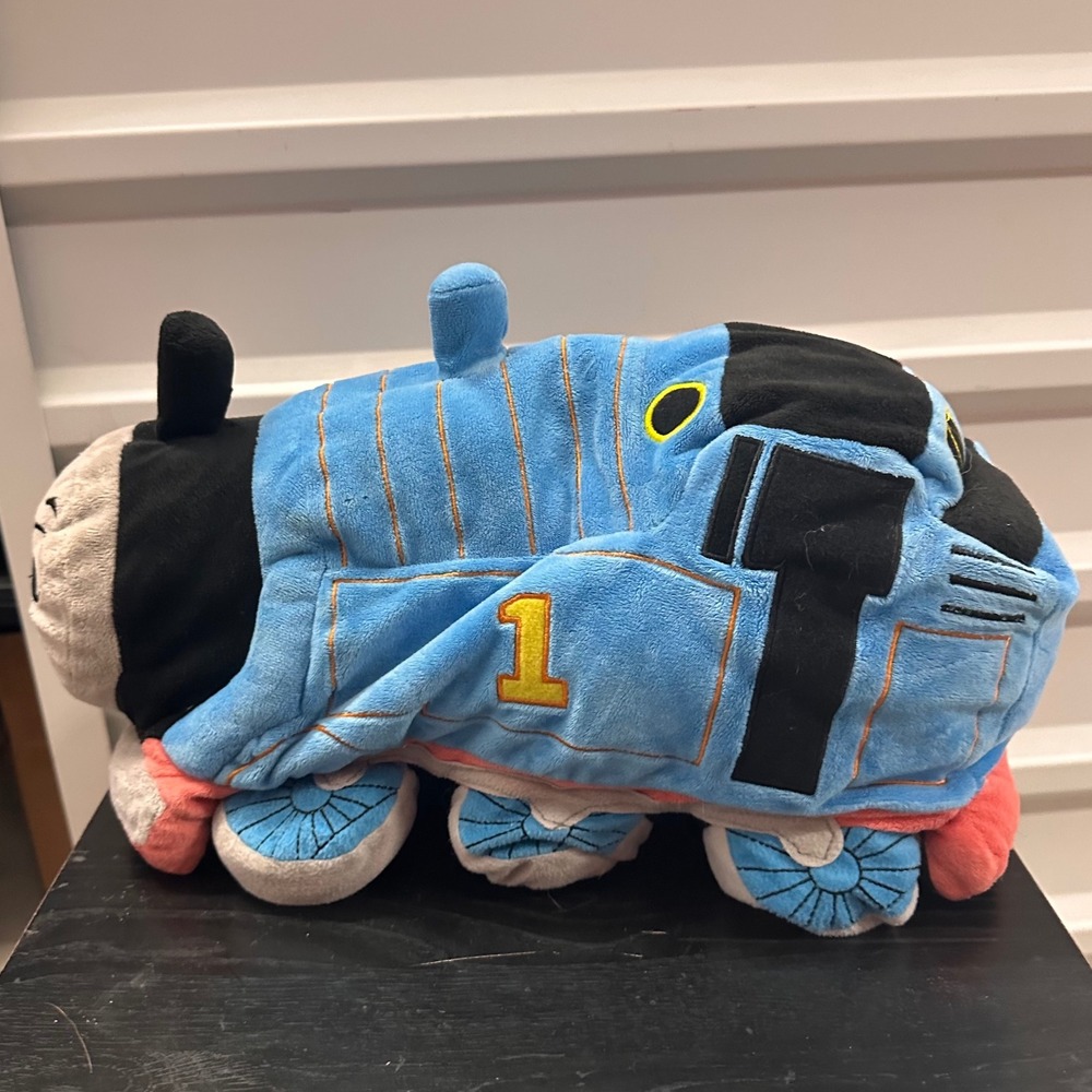 Thomas The Tank Engine Pillow Plush Blue Number 1 Kids Toy Train Pillow Pal 15in